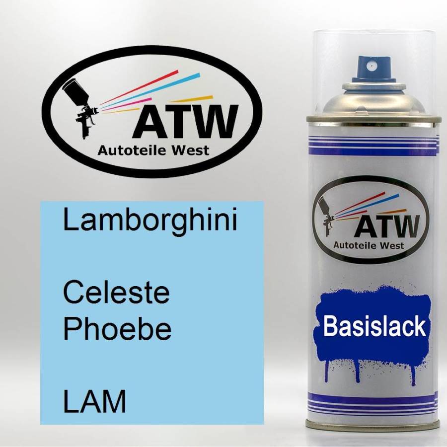 Lamborghini, Celeste Phoebe, LAM: 400ml Sprühdose, von ATW Autoteile West.